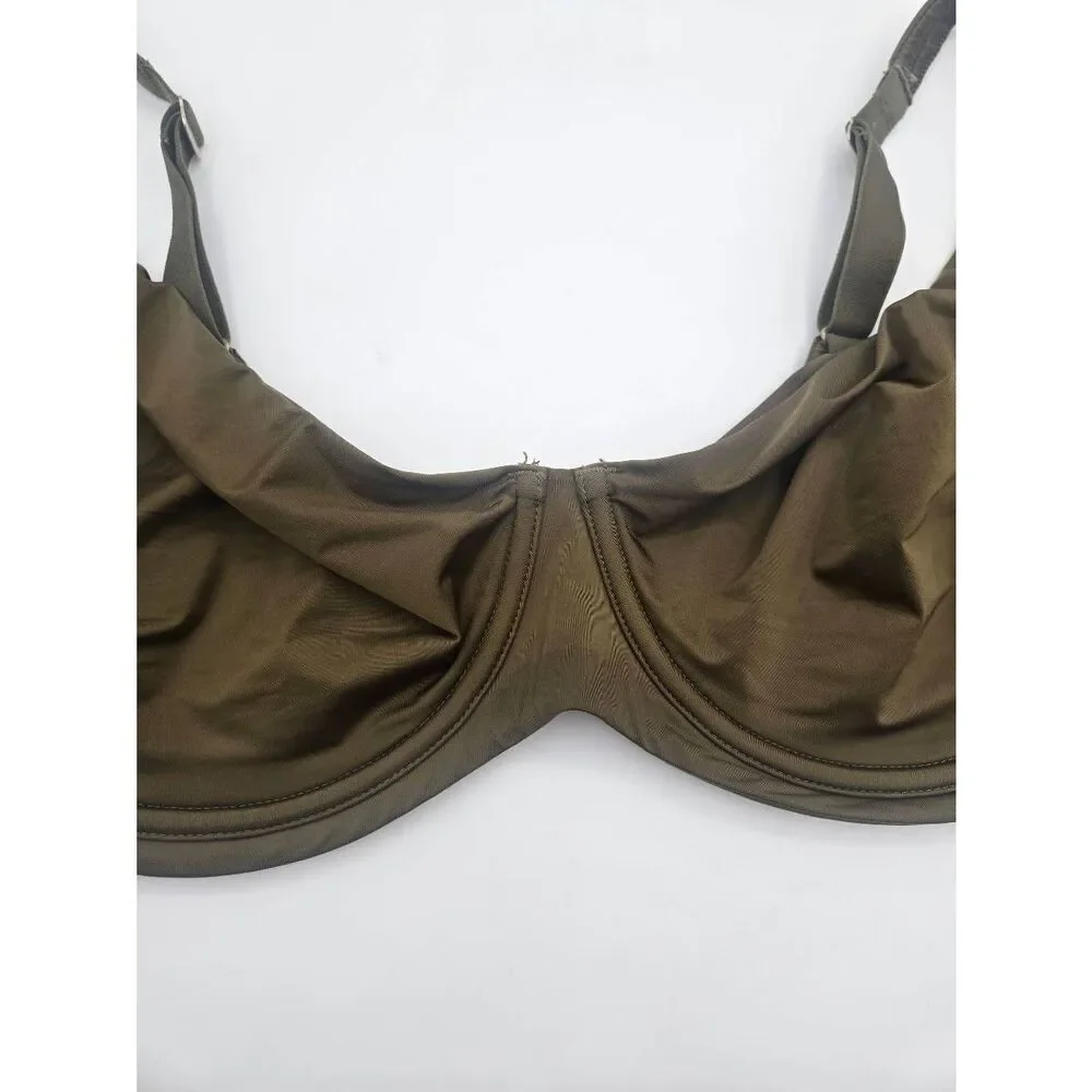 Cuup Bra Size 40E The Scoop Olive Green Underwire